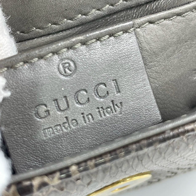 Sold Gucci Bamboo 1947 Night Mini Python Evening Bag with Chain