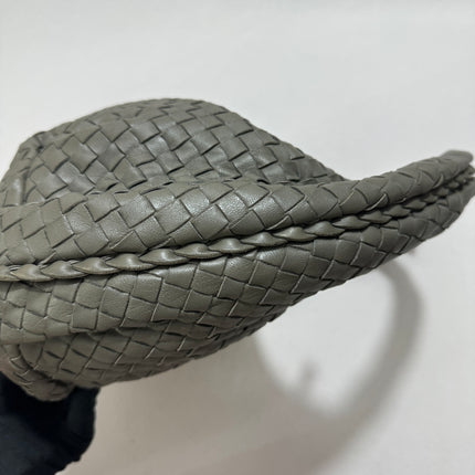 Sold Bottega Veneta Belly Hobo Intrecciato Grey Leather Medium 40cm