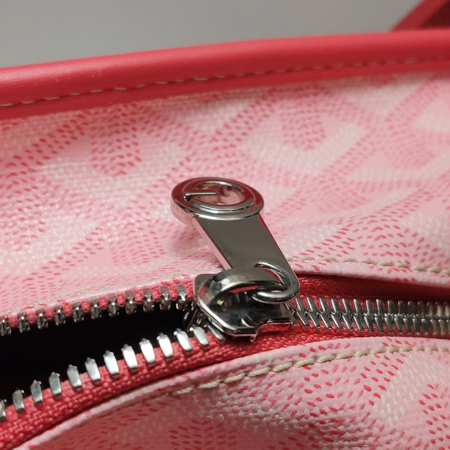 Goyard Artois Tote PM Medium Pink With Zipper and Reinforced Corners 2018