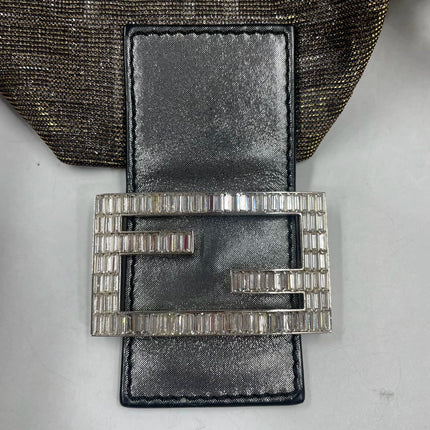 Fendi Baguette Iridescent Brown Zucca Print with Crystal Buckle