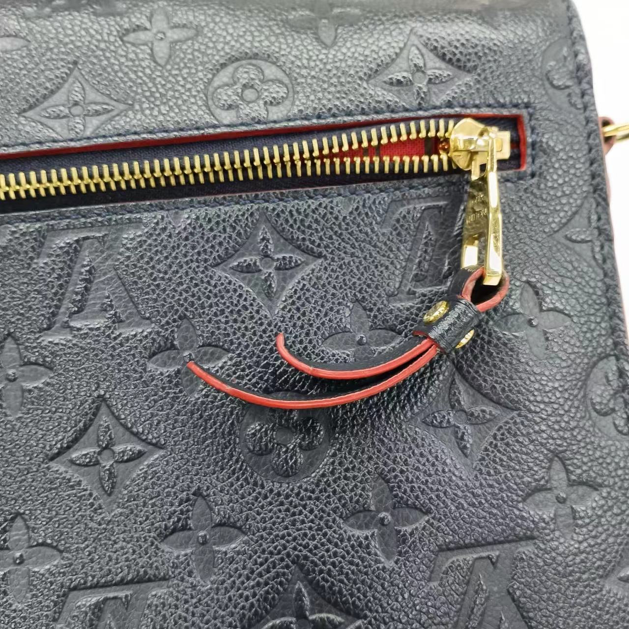 Louis Vuitton Pochette Métis Monogram Empreinte Leather Navy