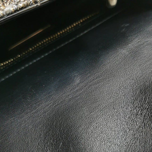 Lady Dior Mini Christmas 2011 Limited Edition Black Tweed and Star Chain