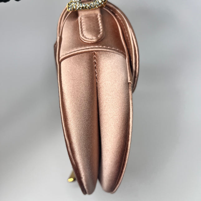 Sold Dior Saddle Mini Silk Pink with crystals l