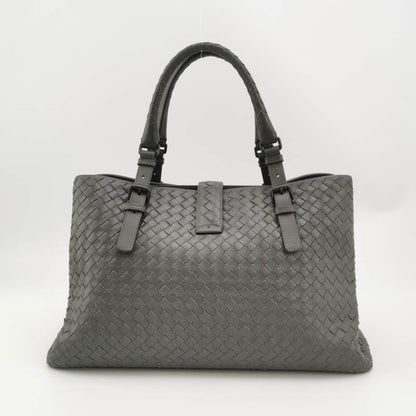 Bottega Veneta Roma Large Intrecciato Nappa Leather Grey 35cm