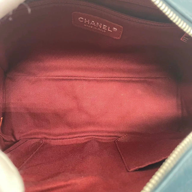Chanel Cambon Multi-pocket Ligne Reporter Bag Medium Navy Calfskin Leather