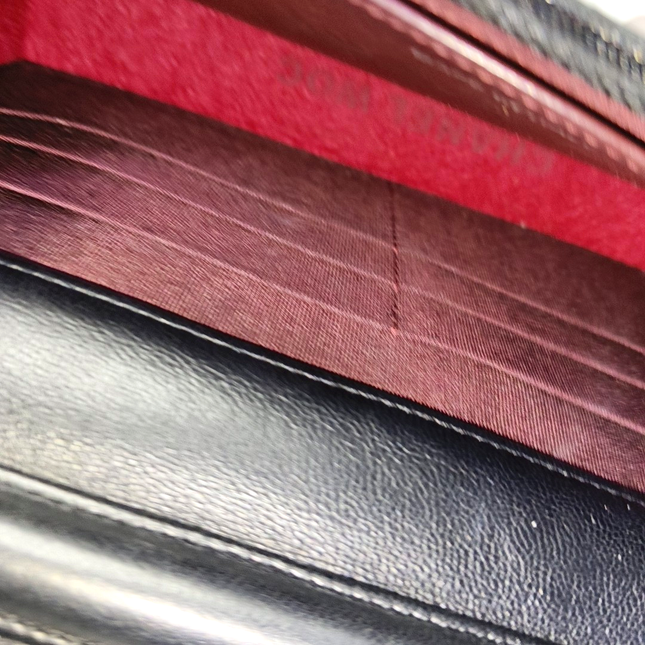 Chanel Wallet on Chain Classic Flap Black Lambskin Leather Silver Hardware