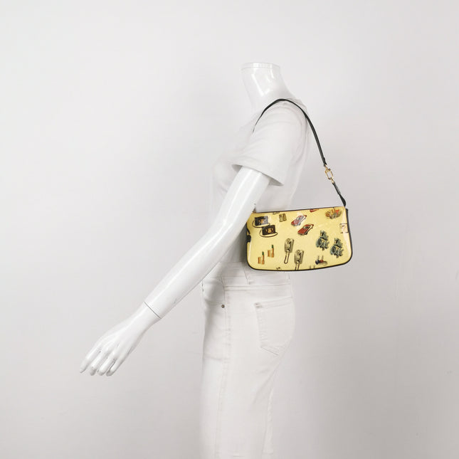 Louis Vuitton Vernis Sticker Pochette Accessoire Beige Patent Leather