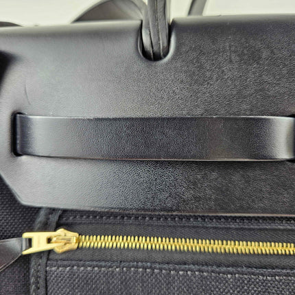 Hermes Herbag 31 Black Canvas Gold Hardware Crossbody Bag