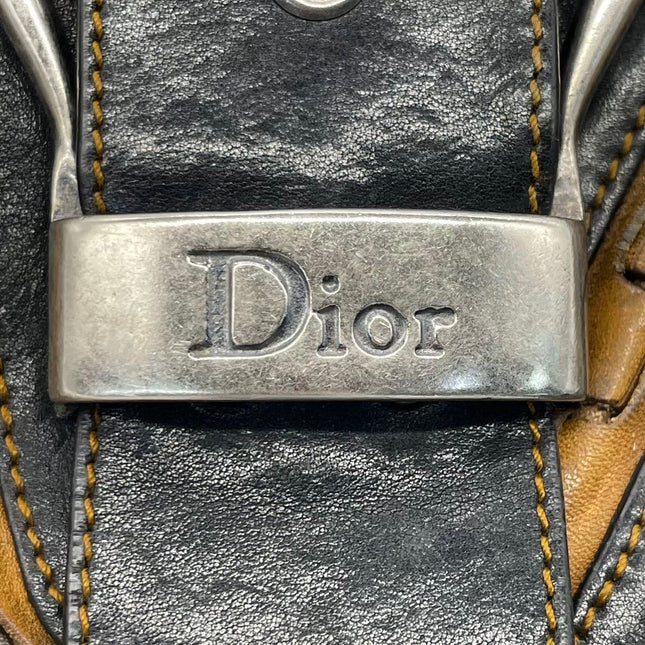 Dior Vintage Gaucho Mini Black Leather Crossbody Bag