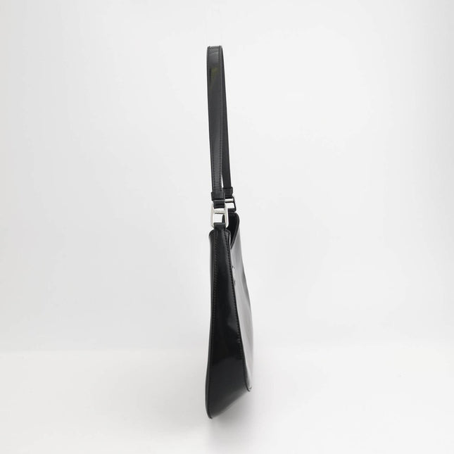 Sold Prada Cleo Black Smooth Leather Shoulder Bag