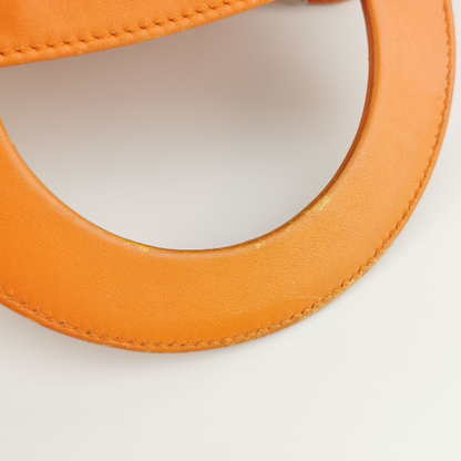 Lady Dior My Abcdior 2016 Small Orange Lambskin Cannage Leather Handbag