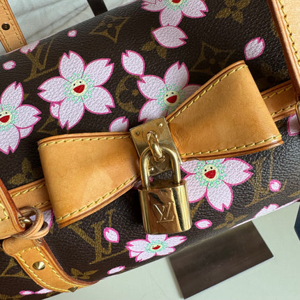 Louis Vuitton x Takashi Murakami Papillon 28 Cherry Blossom Monogram Handbag
