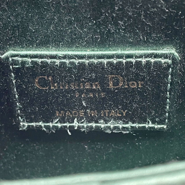Dior Saddle Mini 2019 Silk Emerald Green with crystals