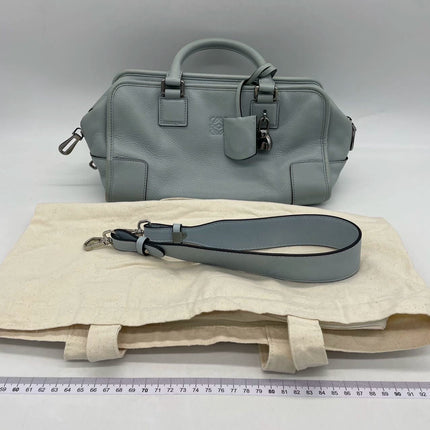 Loewe Amazona 29 Blue Leather Elephant Lock Silver-tone Hardware