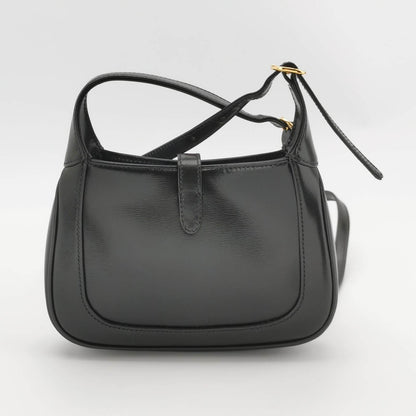 Gucci Jackie 1961 Mini Black Leather Bag with Adjustable Strap