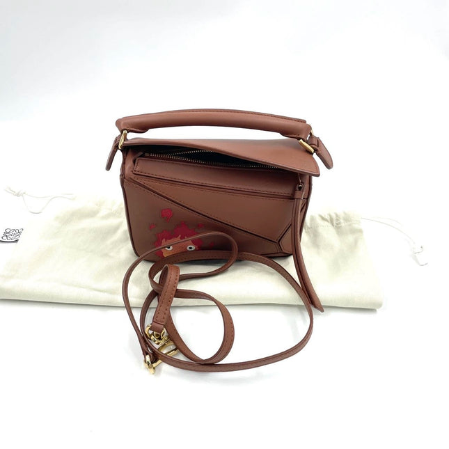 Loewe x Howl's Moving Castle Studio Ghibli Collection Puzzle Calcifer Mini Tan Brown