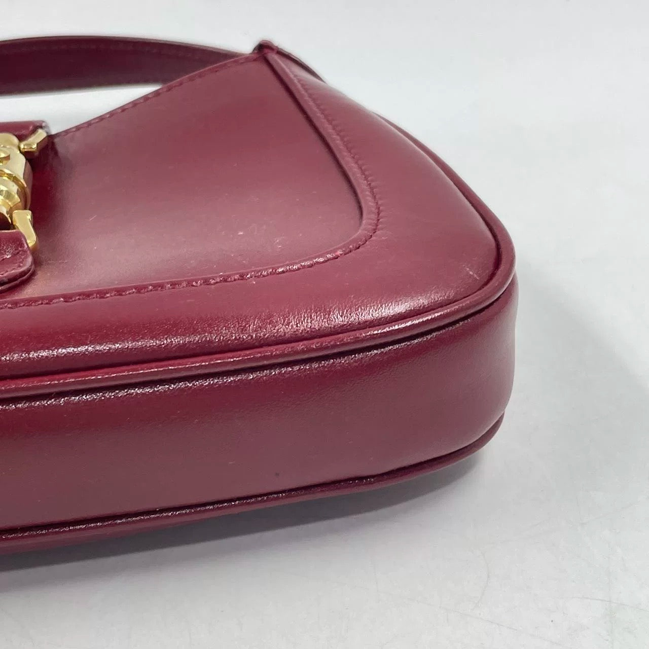 Sold Gucci Jackie 1961 Mini Burgundy Leather Bag