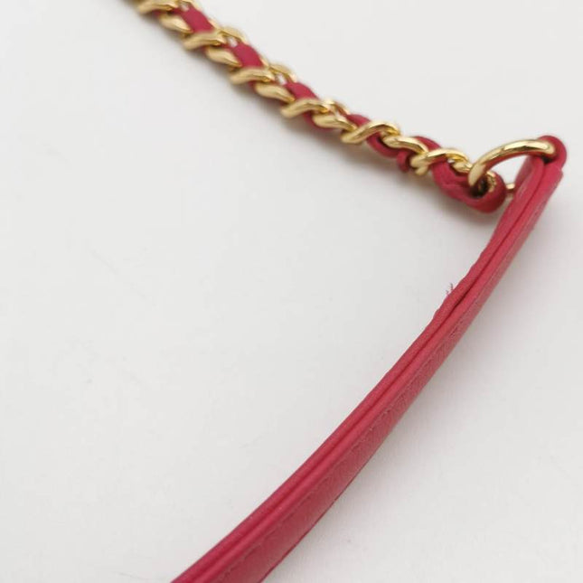 Chanel Mini Chic With Me Flap Bag Cotton Cloth Pink Fuchsia Crossbody Bag