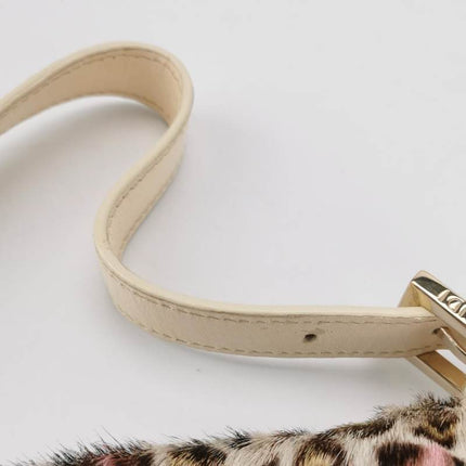 Sold Fendi Baguette Pony-hair Calfskin Leather in leopard print white and Pink