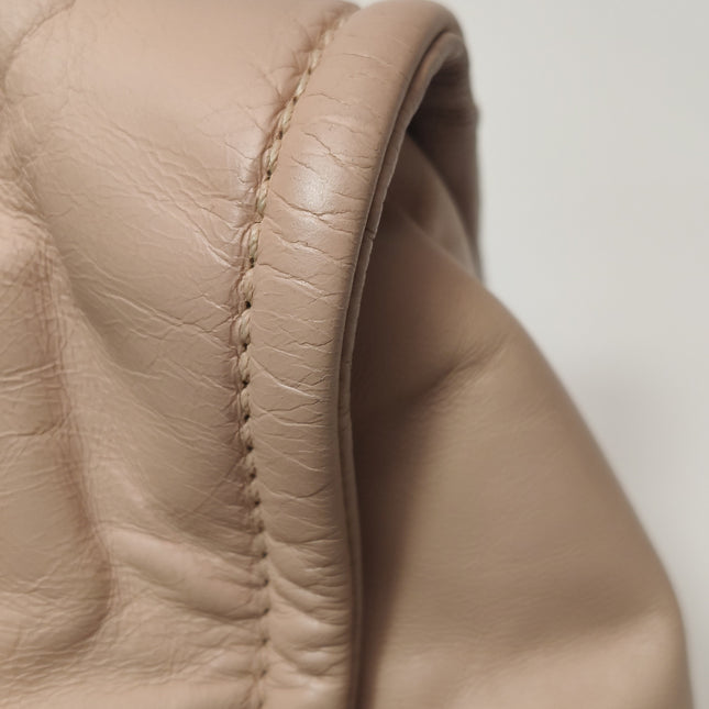 Chanel Deauville Tote Medium Pink Leather Leather Chain Straps