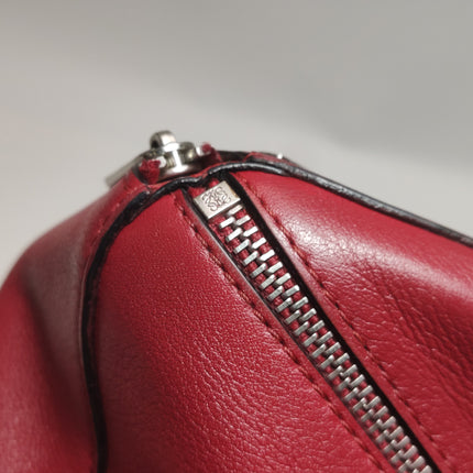 Loewe Puzzle Medium Red Leather with Zipper Crossbody Bag