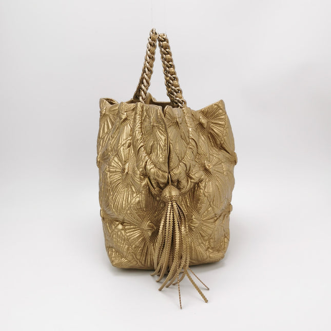 Chanel Paris Venice Ca D’Oro Large Gold Leather Tote with Engraving