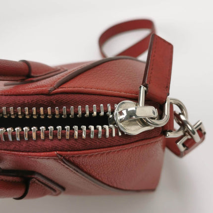 Givenchy Antigona Mini Red Calf Leather Top Handle bag with Strap