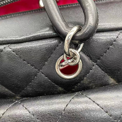 Chanel Cambon Multi-pocket Ligne Reporter Bag Medium Black Calfskin Leather