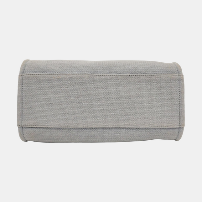 Chanel Deauville Tote Medium Grey Denim Top Handle