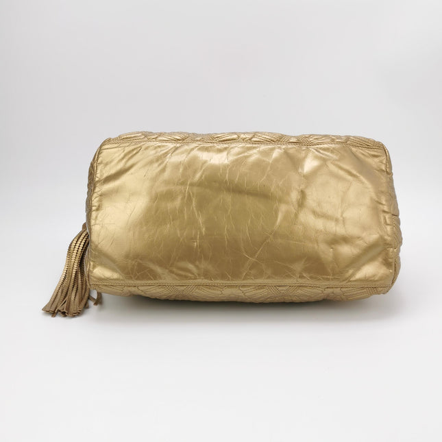 Chanel Paris Venice Ca D’Oro Large Gold Leather Tote with Engraving