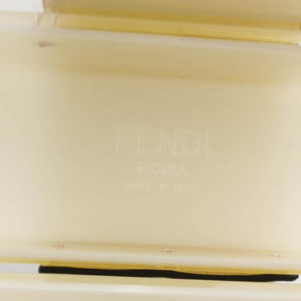 Sold Fendi Baguette Mini Box Yellow/Clear Acrylic Plexiglass and Leather Crossbody Bag