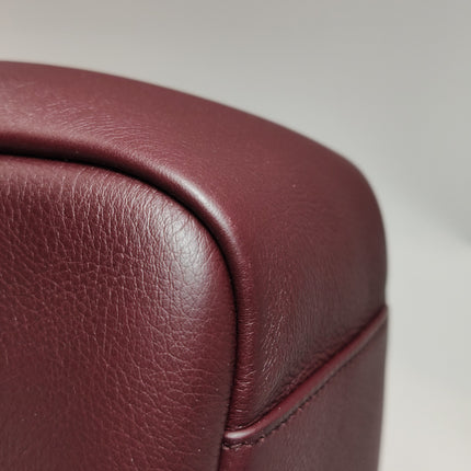 Yves Saint Laurent YSL Le 5 A 7 Hobo Small Burgundy Calfskin Shoulder Bag