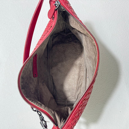 Bottega Veneta Sloane Shoulder Bag Burgundy Red Small 25cm