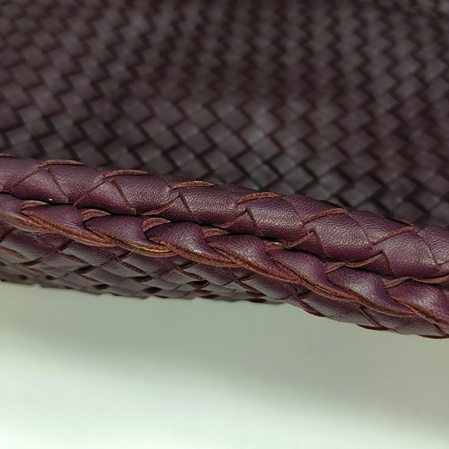 Bottega Veneta Veneta Hobo Maxi Purple Intrecciato Leather Bag 51cm