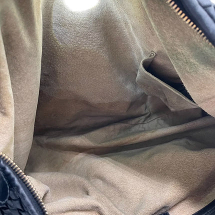 Sold Bottega Veneta Intrecciato Hobo Bag Medium Black Lambskin leather 45cm