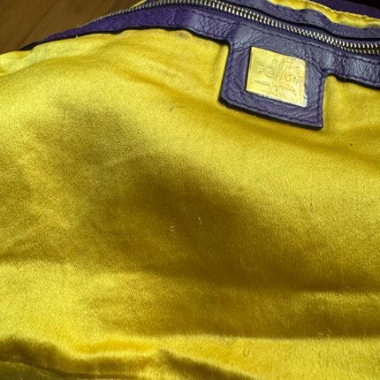Fendi Mamma Baguette Purple Suede Leather