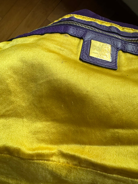 Fendi Mamma Baguette Purple Suede Leather