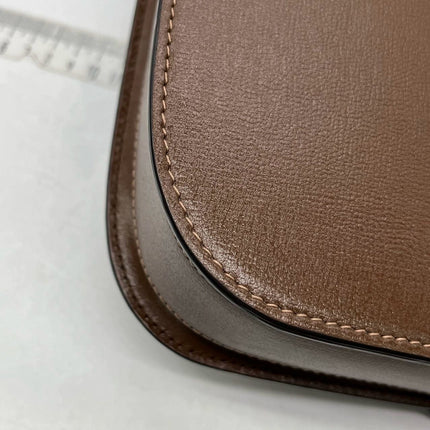 Gucci 1955 Horsebit Shoulder Bag Caramel Brown Small Leather