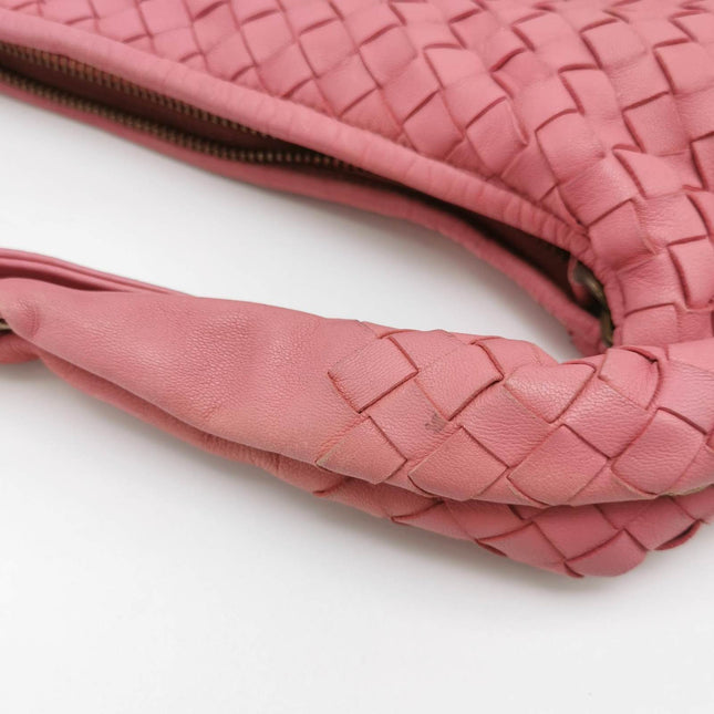 Sold Bottega Veneta Intrecciato Hobo Bag Cherry Blossom Pink Flower Cutout Medium 40cm