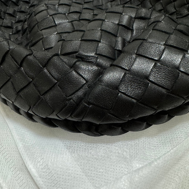 Sold Bottega Veneta Belly Hobo Intrecciato Leather Black Large 52cm