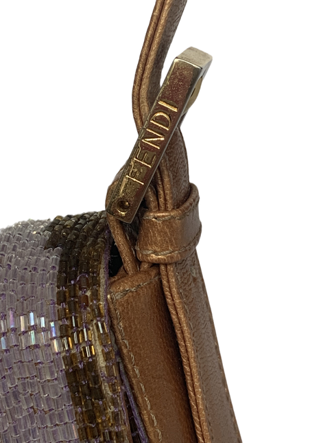 Sold FENDI Baguette Glitter beads Lilac