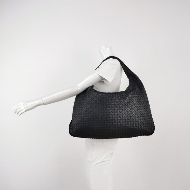 Bottega Veneta Hobo Maxi Midnight Navy Black leather 50cm