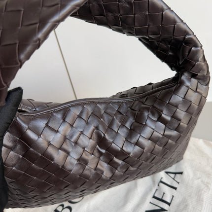 Bottega Veneta Hop Hobo Small Medium Leather Chocolate Brown