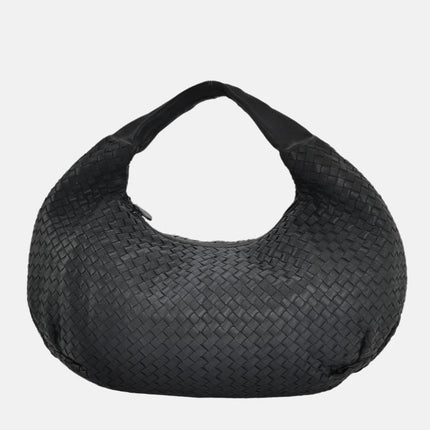 Bottega Veneta Belly Hobo Intrecciato Leather Black Large 55cm-Luxbags