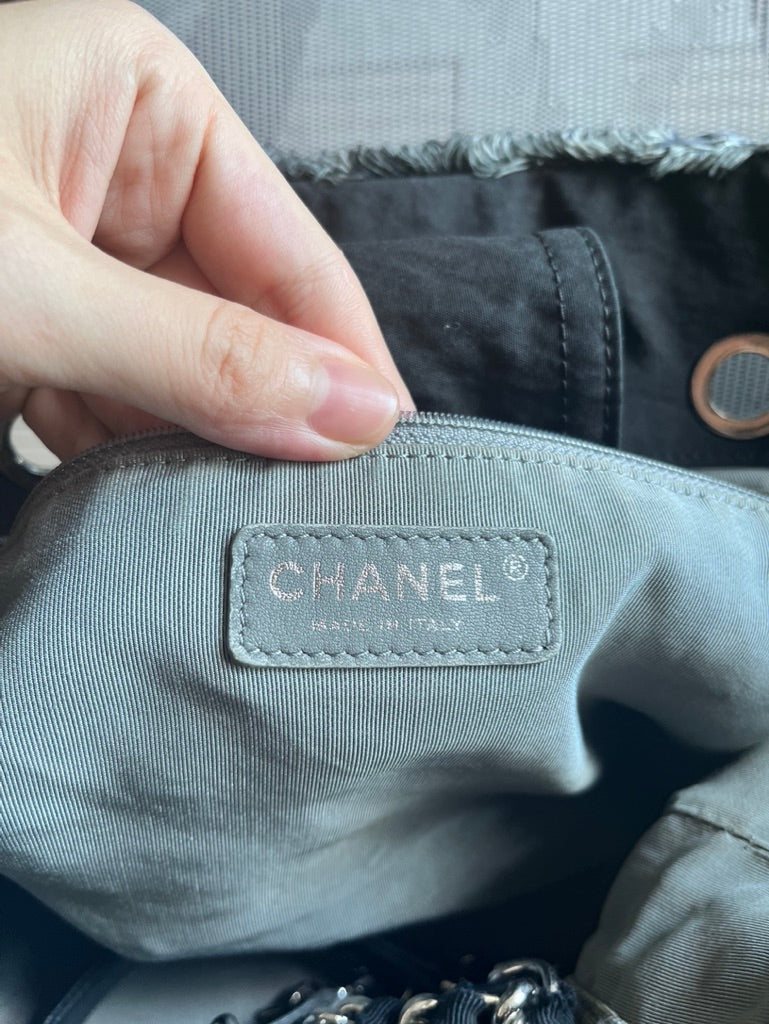 Chanel CC Shopping Tote Medium Blue
