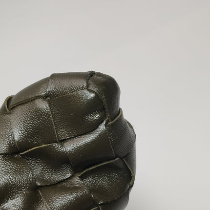 Bottega Veneta Hop Large Leather Dark Olive Green Hobo Bag
