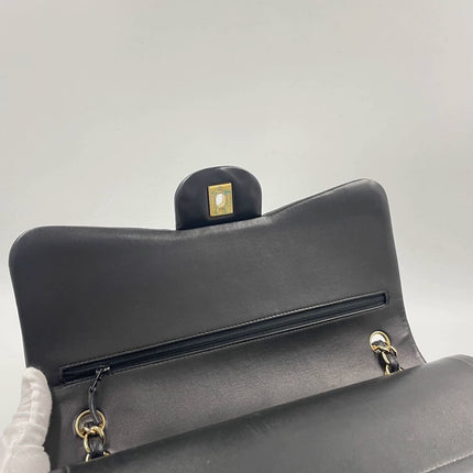 Sold Chanel Classic Flap Jumbo 2012 Black Lambskin Leather Double Flap with Gold Hardware