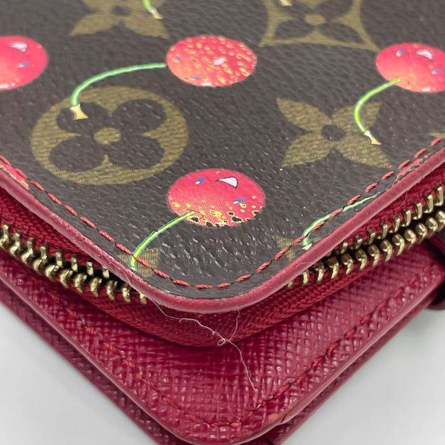 Louis Vuitton Limited Edition Monogram Cherry Compact Zippy Wallet