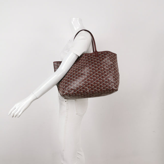 Goyard Saint Louis PM Medium Burgundy Goyardine Tote 2017