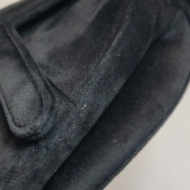 Dior Saddle Mini Velvet Handbag Black with Crystals